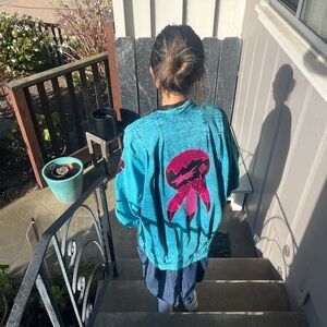 Vintage Embroidered Denim - size L